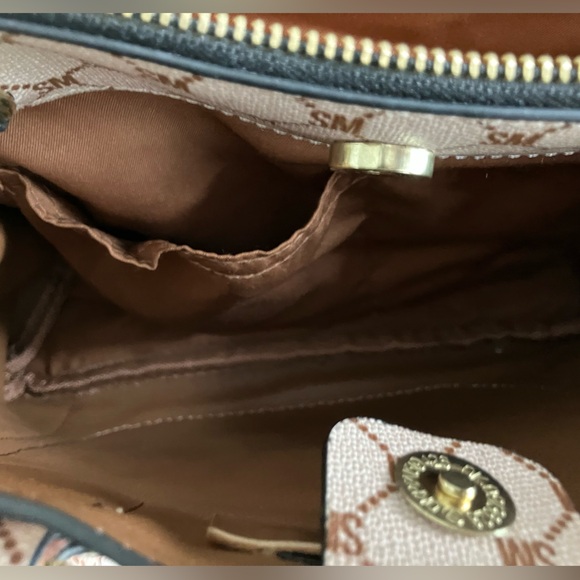 Steve Madden Cream and Brown Satchel - Picture 14 of 16
